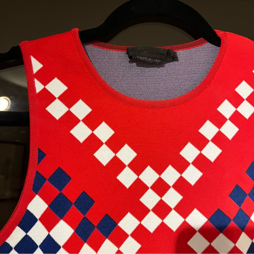 Alexander Wang Colorblock Checkerboard Bodycon Top - image 2